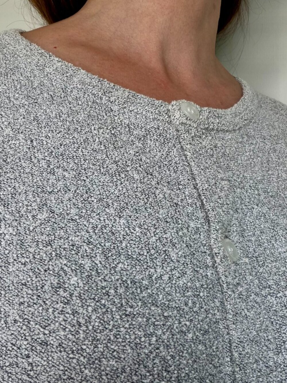 Vintage Lee Riveted Gray Button‑Front Sweater – Size Small – Made in Israel - Picture 7 of 11